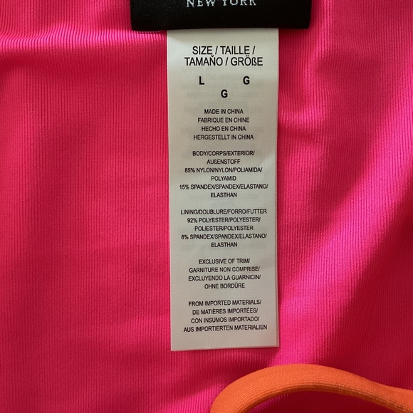 Kate Spade New York Contrast Trim String Bikini Bottoms Radiant Pink Orange Trim - Picture 7 of 12